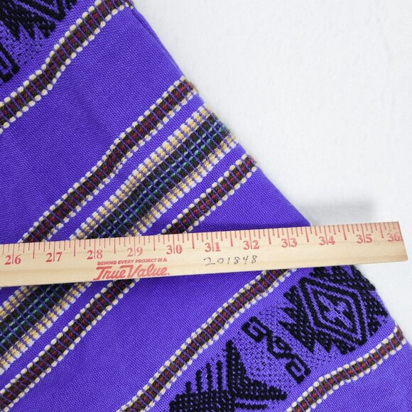 Tejidos Diaz Sweater Womens One Size Purple Wool Blend Aztec Fringe Poncho - Picture 6 of 14